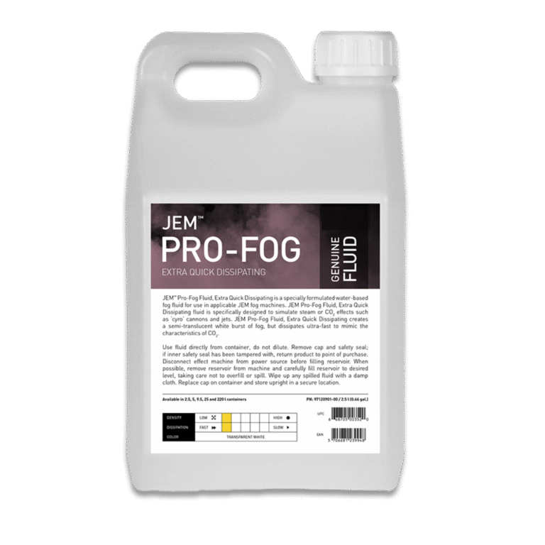 JEM Pro-Fog Fluid, Extra Quick Dissipating