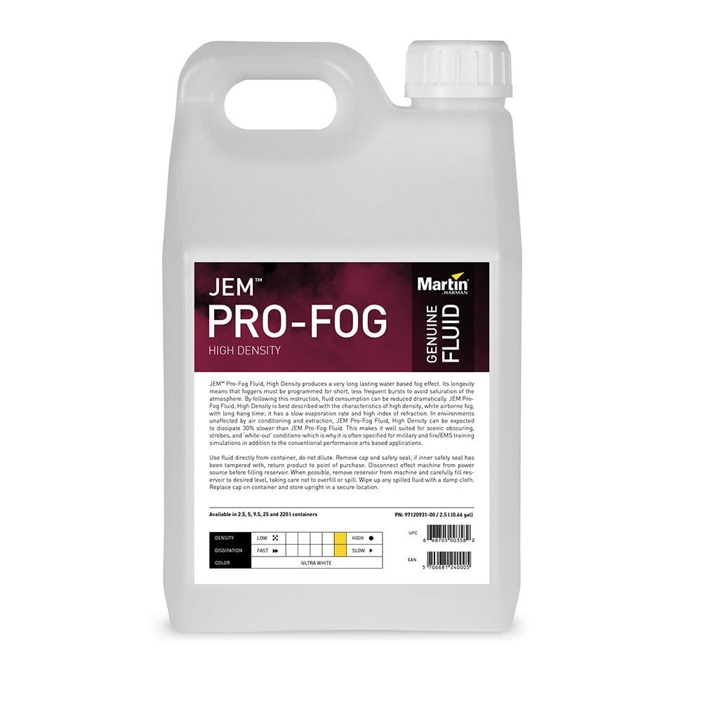 JEM Pro-Fog Fluid, High Density, 4x 2.5 l P/N 97120931