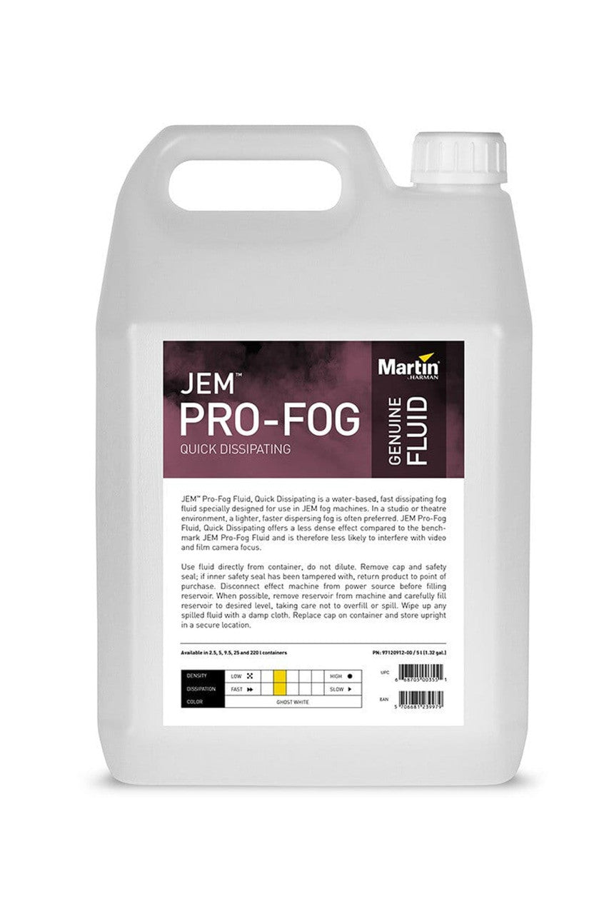 JEM Pro-Fog Fluid, Quick Dissipating