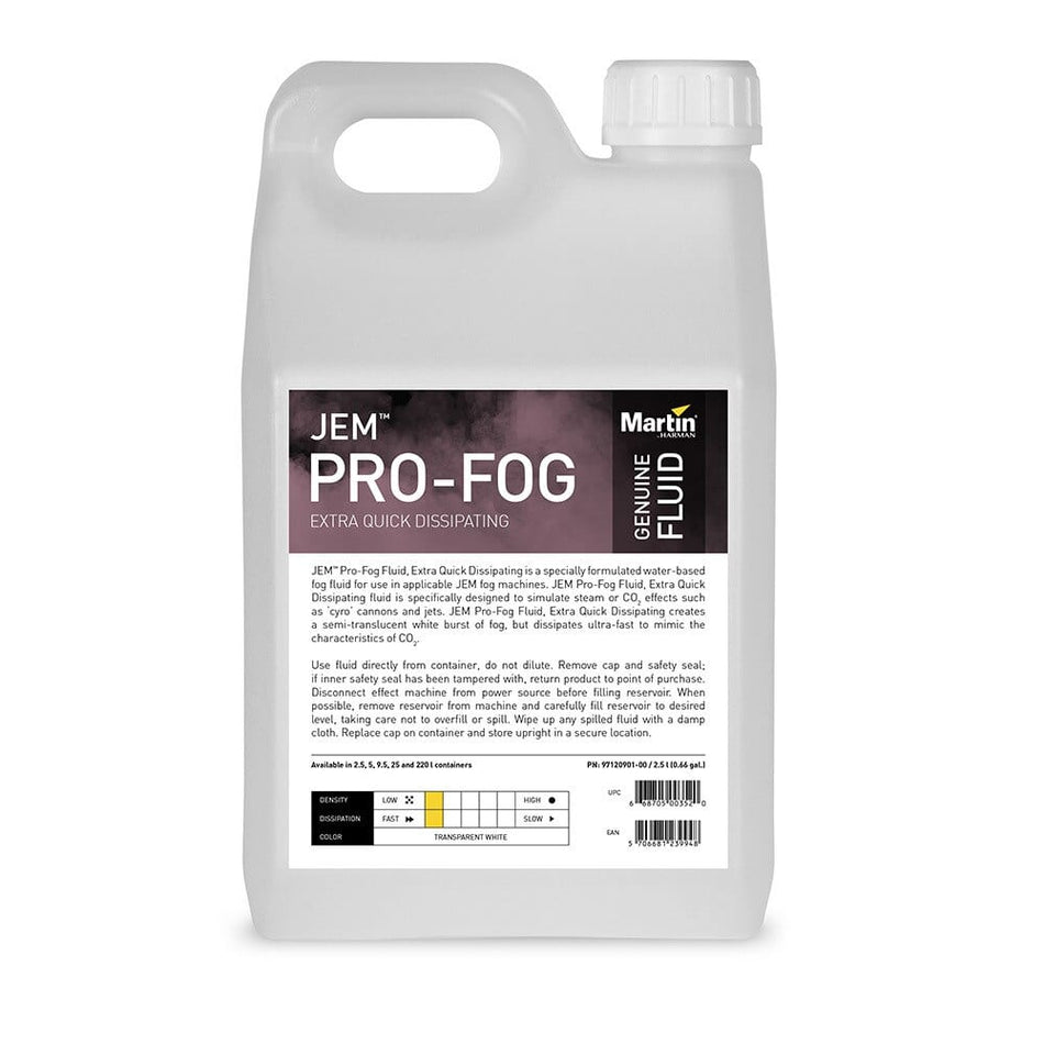 JEM Pro-Fog Fluid, Extra Quick Dissipating, 4x 2.5 l P/N 97120901 P/N 97120901