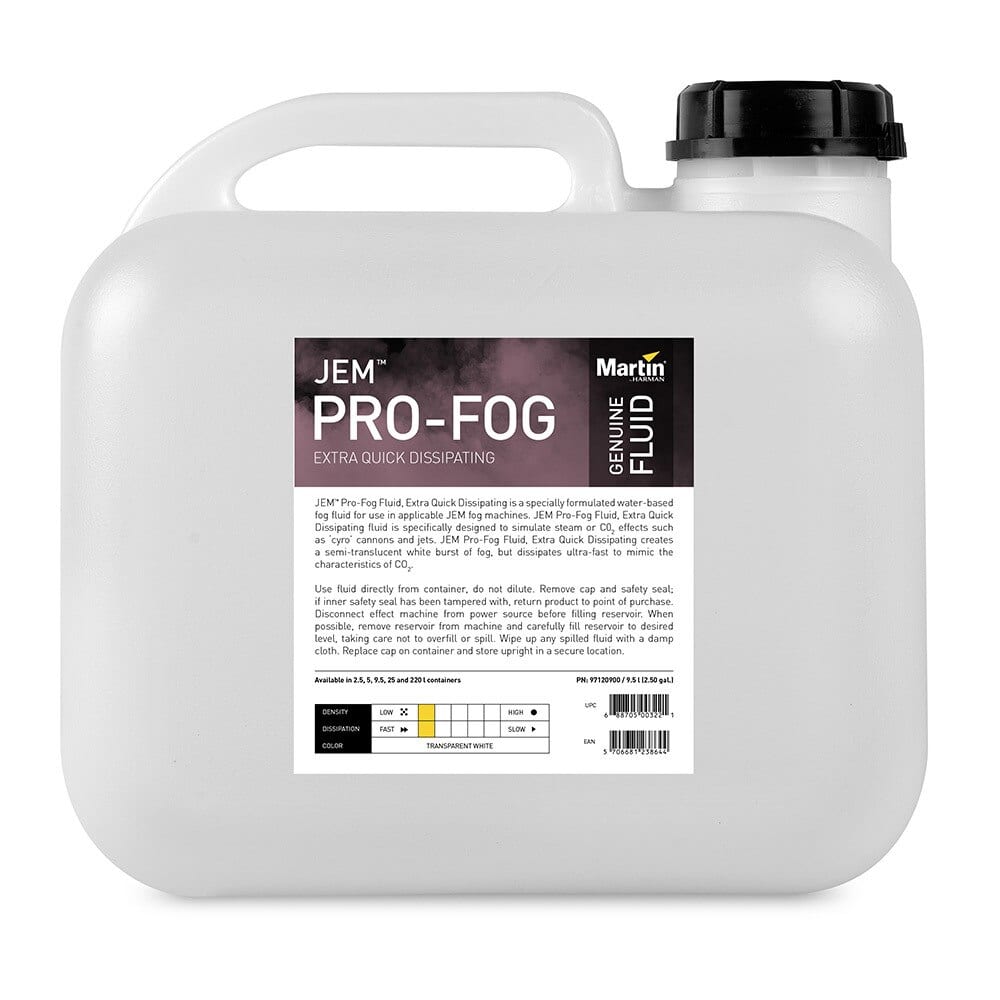 JEM Pro-Fog Fluid, Extra Quick Dissipating, 9.5 l P/N 97120900