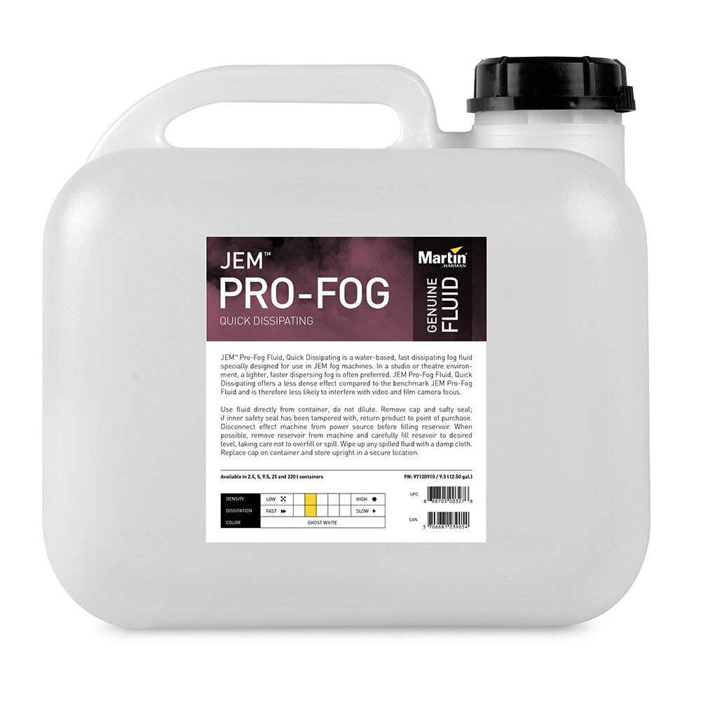 JEM Pro-Fog Fluid, Quick Dissipating, 9.5 l P/N 97120910